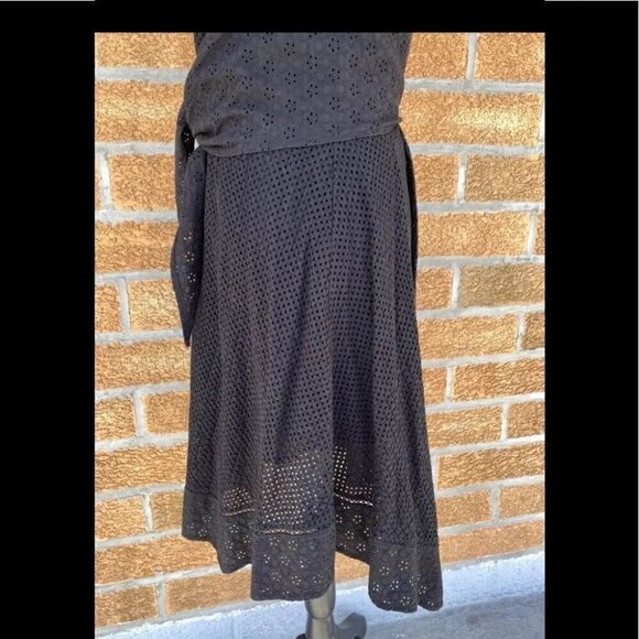 Rebecca TaylorMixed Eyelet Tie Waist Dress size 4 - Picture 8 of 12